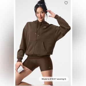 NWT ALO yoga Accolade hoodie espresso